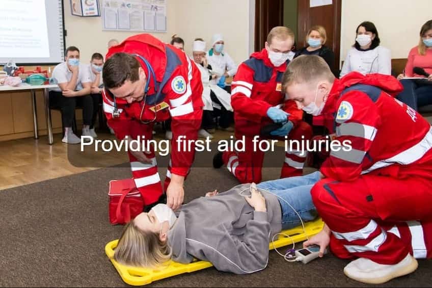 Providing first aid