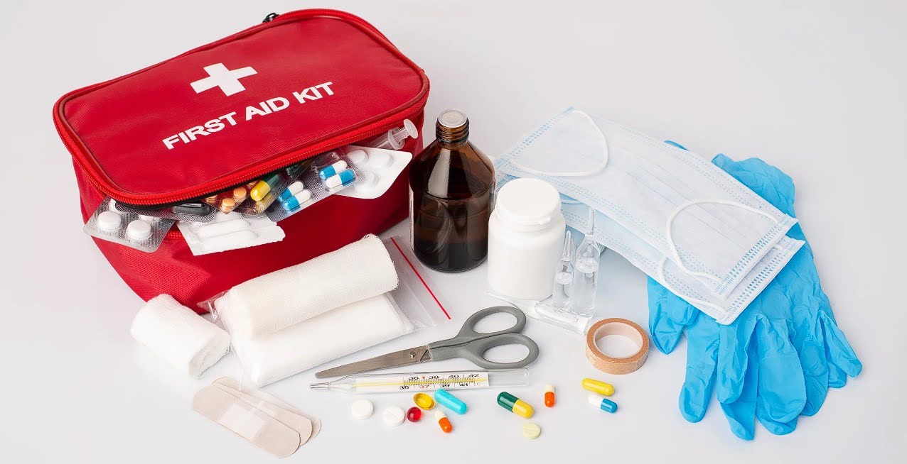 First aid kits for shelters and protective structures