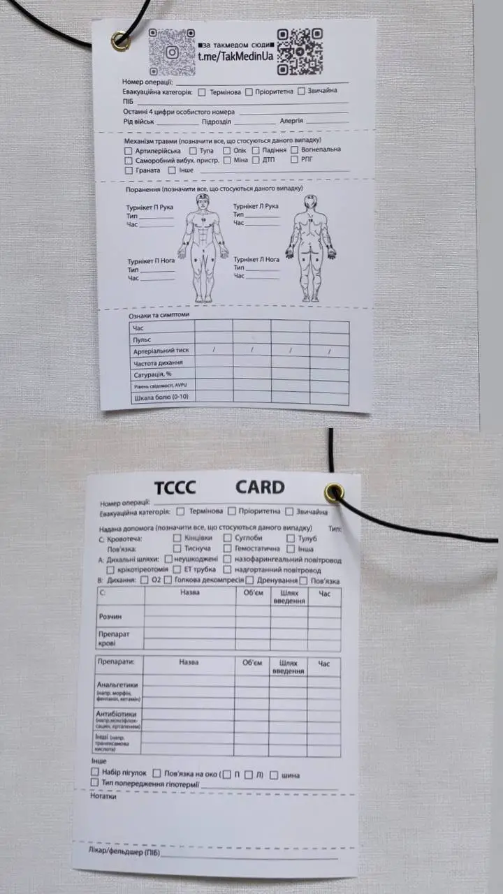 Wounded TCCC card