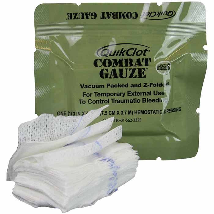 Z-Fold Vacuum Packed QuikClot Combat Gauze