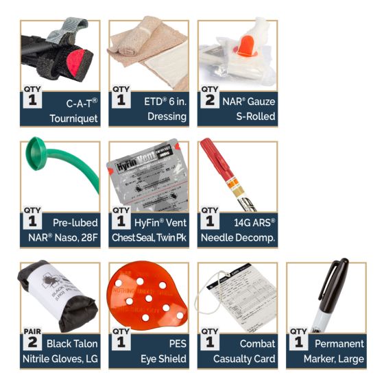 A padded first aid kit from North American Rescue S.T.O.R.M. Operator IFAK