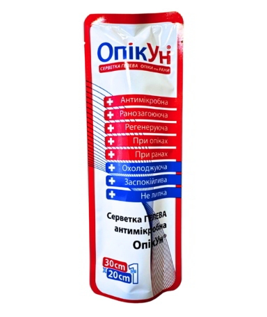Hydrogel antimicrobial dressing «OpikUn»® (30х20 см)