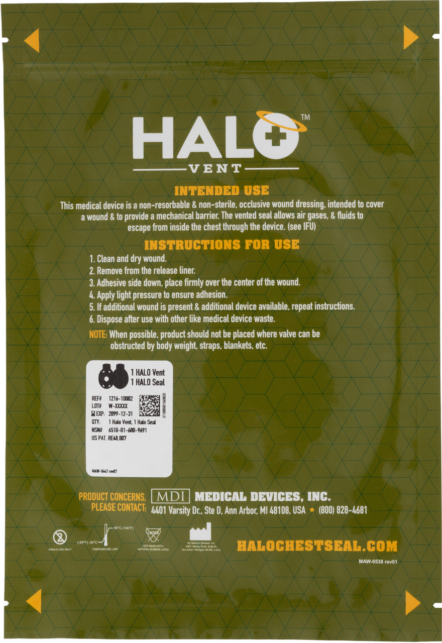 Halo combo occlusive film