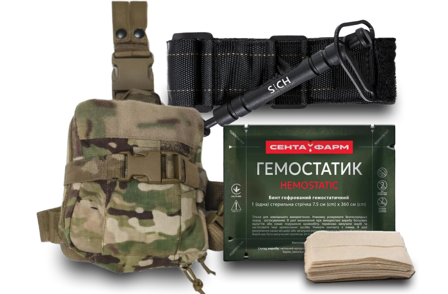 "LegBag" First Aid Kit Multicam with SICH + Hemostatic