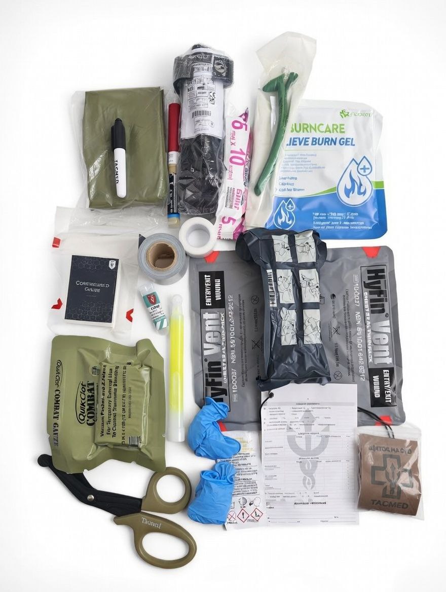 Lifesaver combat first aid kit with QuickClot Combat gauze Multicam