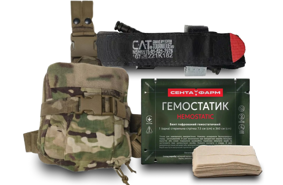 "LegBag" First Aid Kit Multicam with CAT Gen7 + Hemostatic