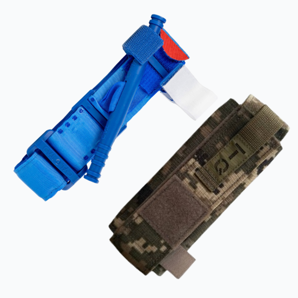 Set CAT Gen7 Tourniquet Blue + Pouch for tourniquet Cat Gen 7 TQ (Pixel)