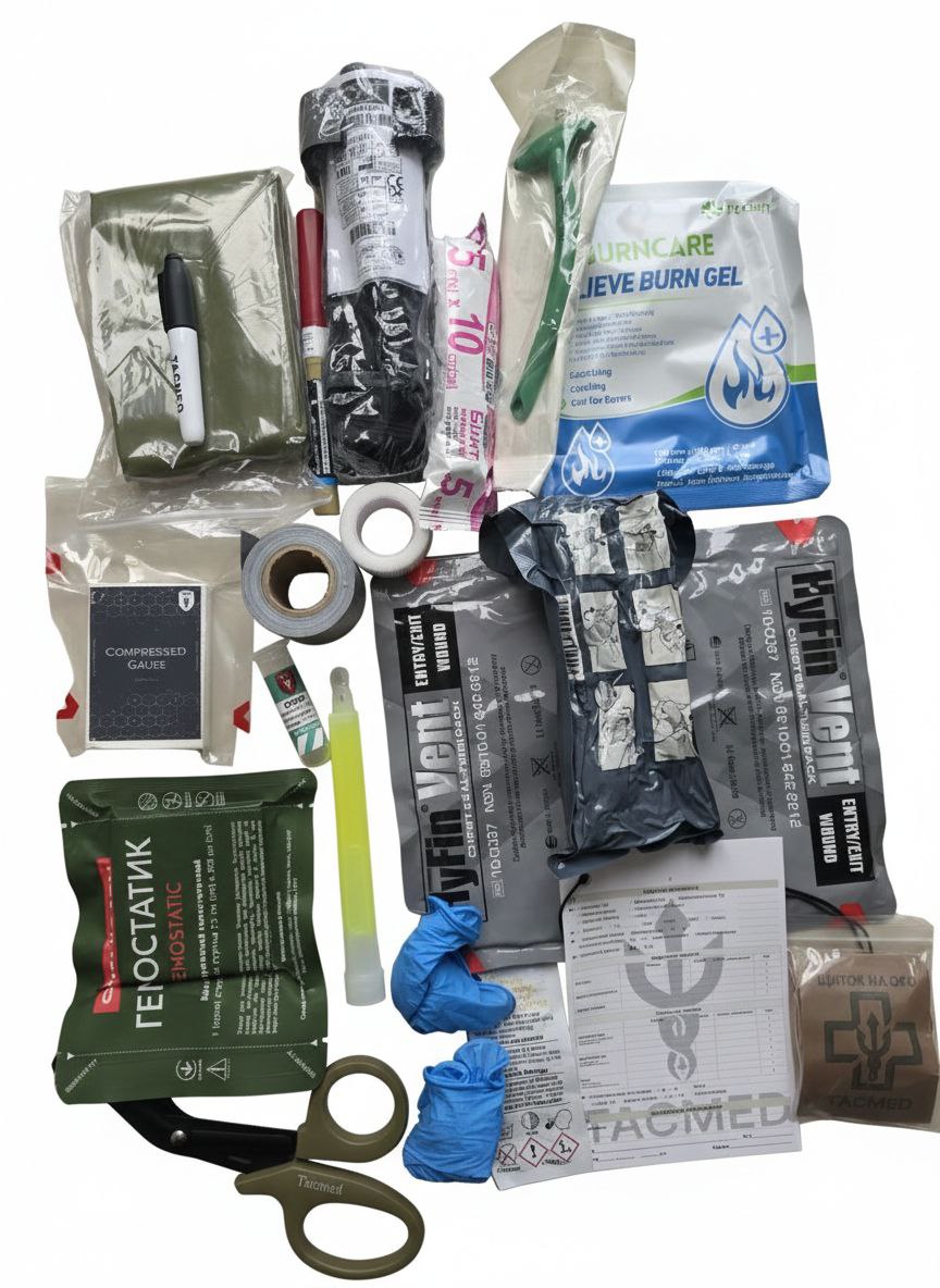 Lifesaver combat first aid kit with Hemostatic Multicam