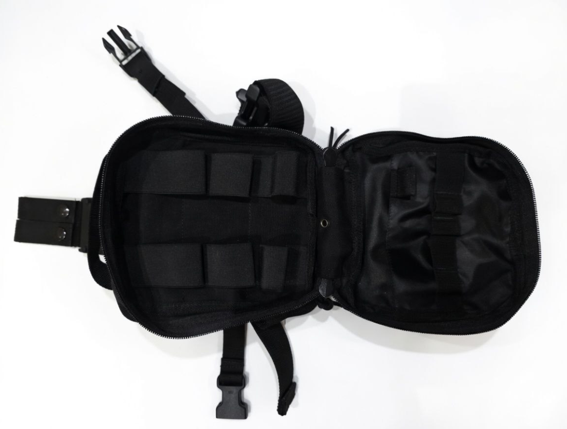Набідрена Аптечка LegBag Black з Січ + Гемостатик