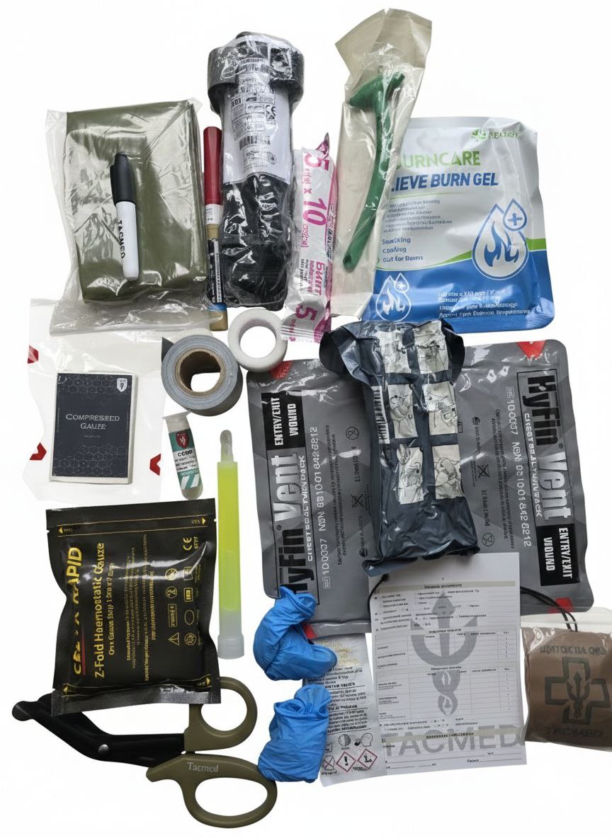 Lifesaver combat first aid kit with Celox Rapid Multicam
