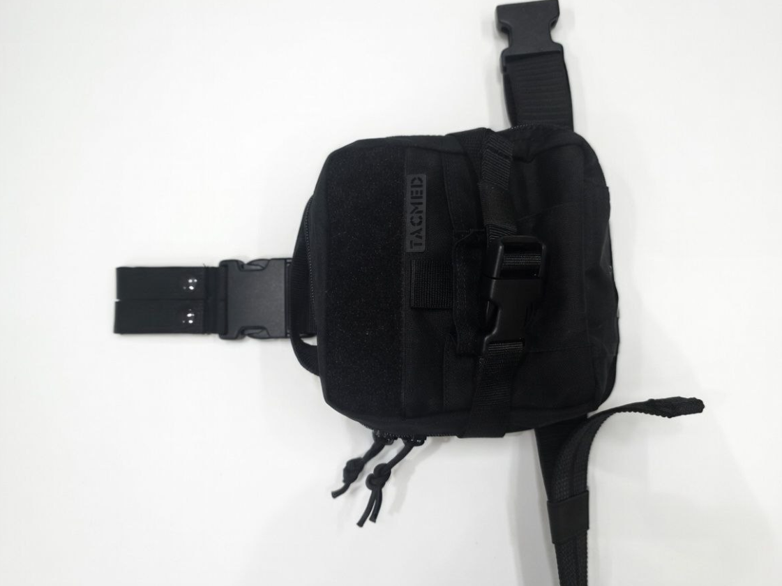 Набідрена Аптечка LegBag Black з Січ + Гемостатик