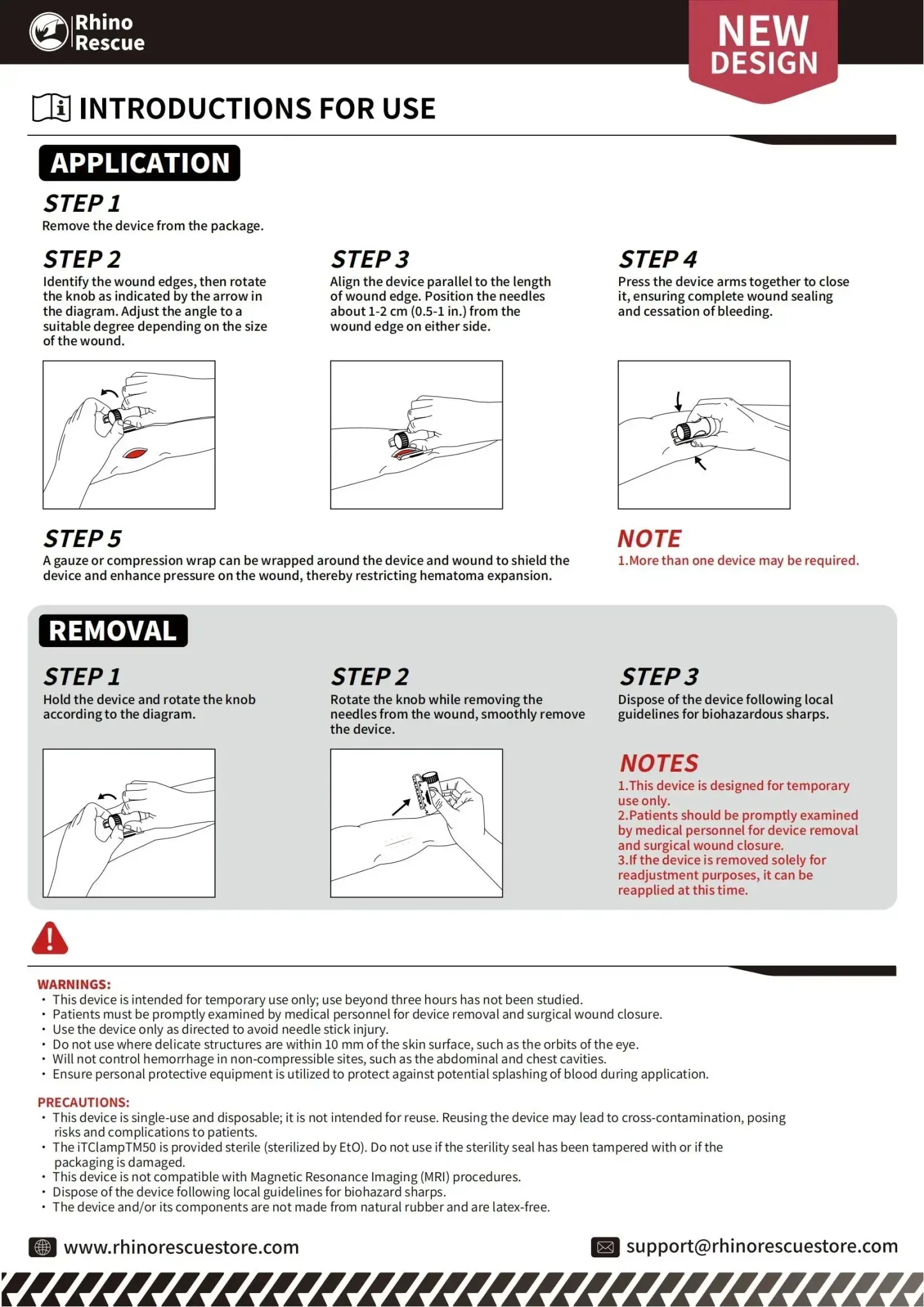 Гемостатичний затискач RHINO RESCUE