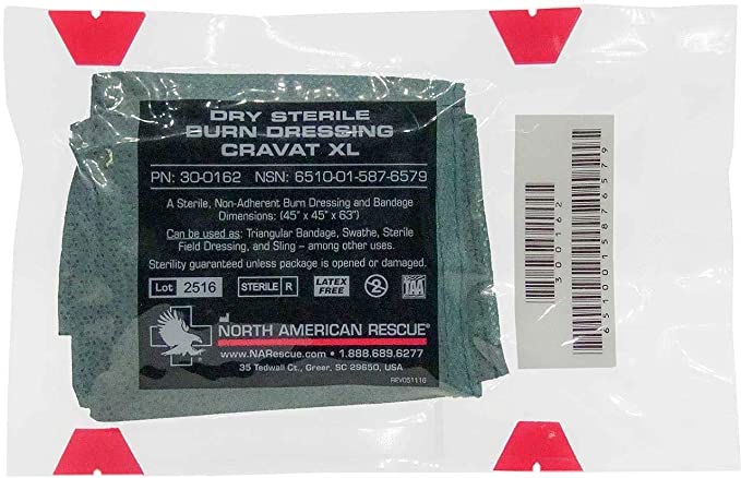 Triangular scarf NAR Dry Sterile Burn Dressing Cravat XL