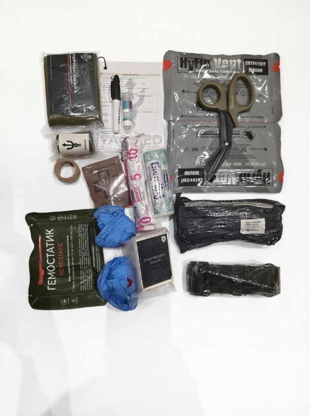 Набідрена Аптечка LegBag Black з Січ + Гемостатик