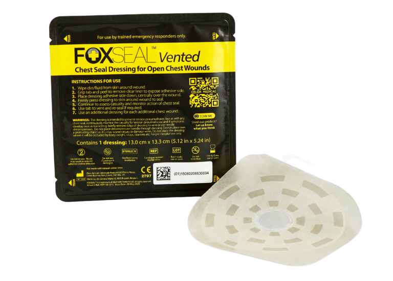 FoxSealVent new generation occlusive dressing from Celox (GB)