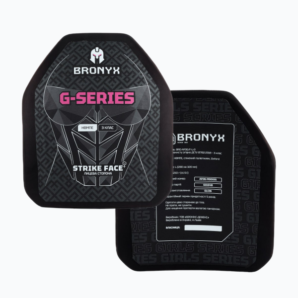 Пара жіночих бронеплит 3 класу G series (НВМПЕ) розмір L