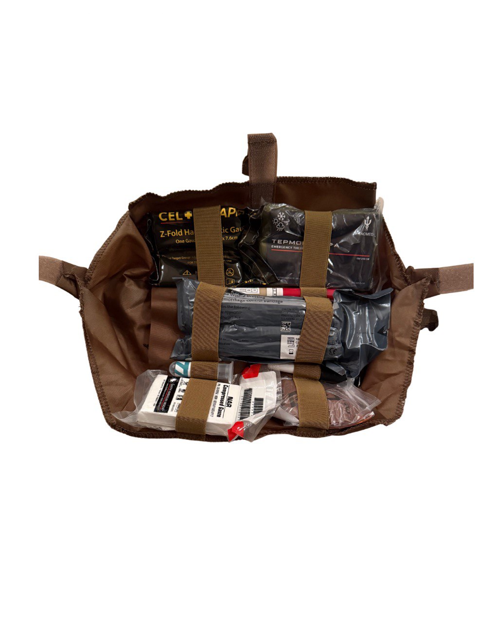 Аптечка Ролл TACMED з QuickClot Combat gauze Coyote