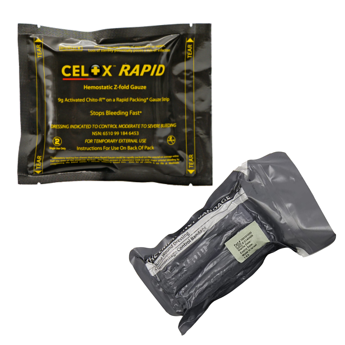 Набор Celox Rapid + Израильский бандаж PerSysMedical 4